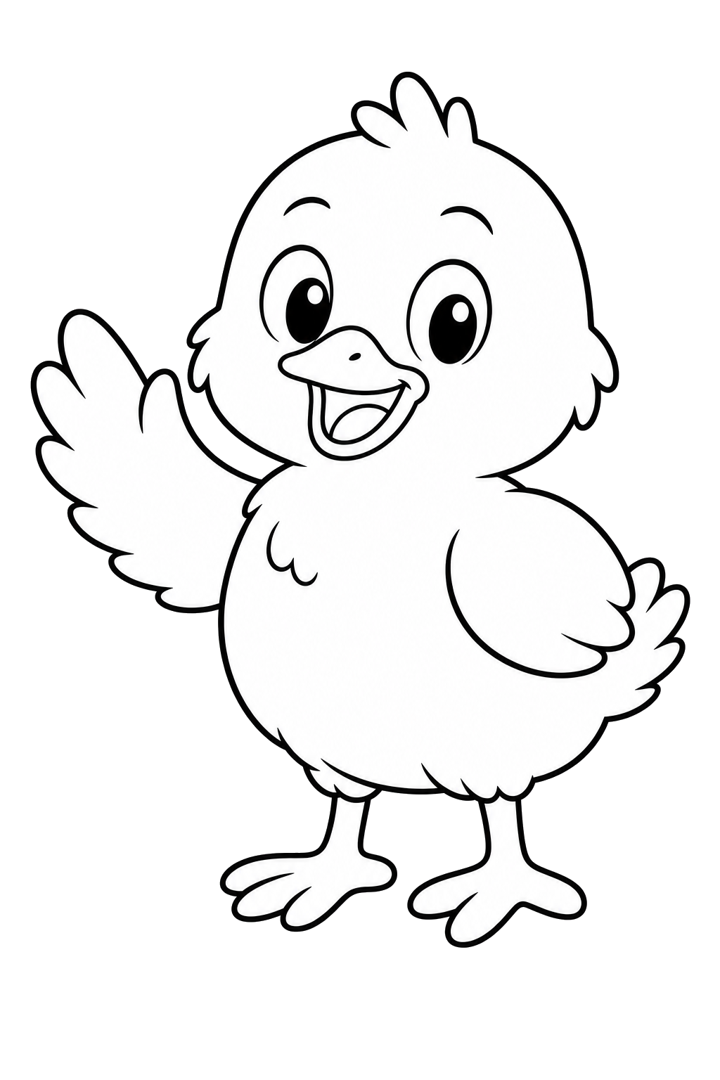 Baby chick coloring sheet